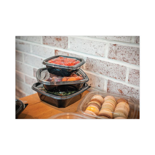 Image of Pactiv Evergreen EarthChoice Square Recycled Bowl, 24 oz, 7 x 7 x 1.52, Black, Plastic, 300/Carton