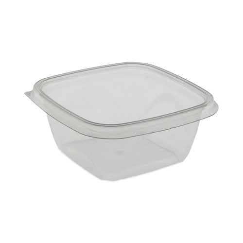 Image of Pactiv Evergreen EarthChoice Square Recycled Bowl, 16 oz, 5 x 5 x 1.75, Clear, Plastic, 504/Carton