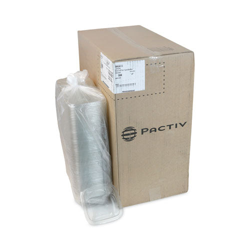 Image of Pactiv Evergreen EarthChoice Square Recycled Bowl, 16 oz, 5 x 5 x 1.75, Clear, Plastic, 504/Carton