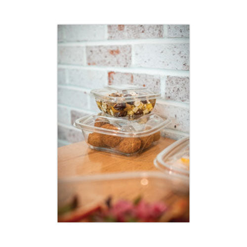 Image of Pactiv Evergreen EarthChoice Square Recycled Bowl, 16 oz, 5 x 5 x 1.75, Clear, Plastic, 504/Carton