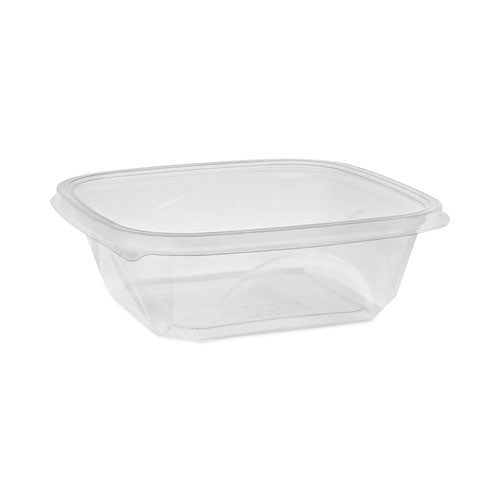 Image of Pactiv Evergreen EarthChoice Square Recycled Bowl, 32 oz, 7 x 7 x 2, Clear, Plastic, 300/Carton