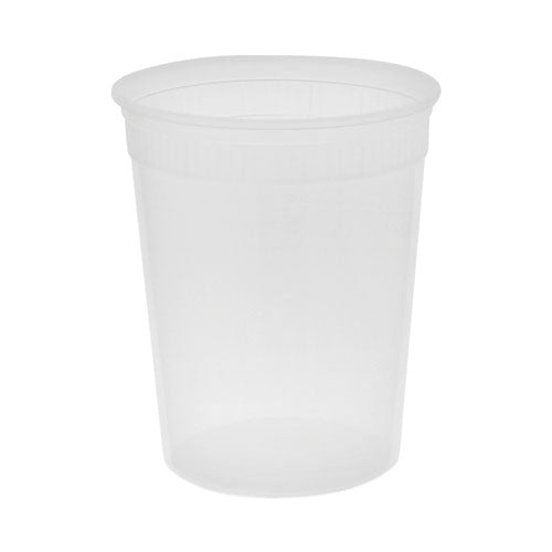 Image of Pactiv Evergreen Newspring DELItainer Microwavable Container, 32 oz, 4.55 x 4.55 x 5.55, Natural, Plastic, 480/Carton