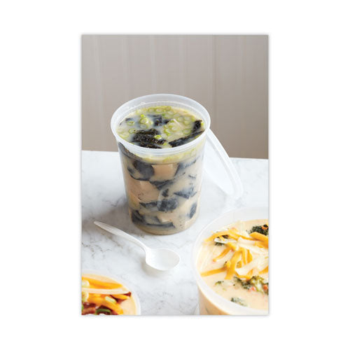 Image of Pactiv Evergreen Newspring DELItainer Microwavable Container, 32 oz, 4.55 x 4.55 x 5.55, Natural, Plastic, 480/Carton