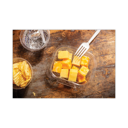 Image of Pactiv Evergreen EarthChoice Tamper Evident Recycled Hinged Lid Deli Container, 16 oz, 5.38 x 4.5 x 2.63, Clear, Plastic, 304/Carton