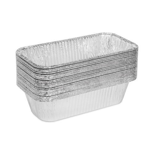 Image of Pactiv Evergreen Aluminum Steam Table Pan, One-Third Size Deep Loaf, 3" Deep, 5.9 x 8.04, 200/Carton