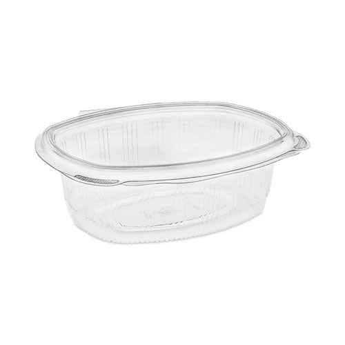 Image of Pactiv Evergreen EarthChoice Recycled PET Hinged Container, 24 oz, 7.38 x 5.88 x 2.38, Clear, Plastic, 280/Carton
