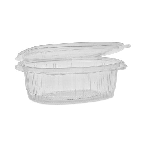 Image of Pactiv Evergreen EarthChoice Recycled PET Hinged Container, 24 oz, 7.38 x 5.88 x 2.38, Clear, Plastic, 280/Carton