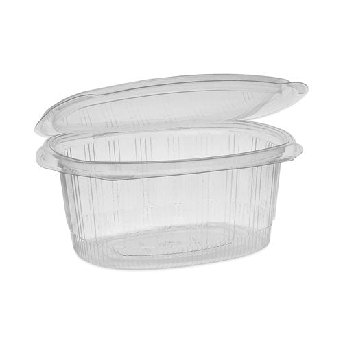 Image of Pactiv Evergreen EarthChoice Recycled PET Hinged Container, 32 oz, 7.31 x 5.88 x 3.25, Clear, Plastic, 280/Carton