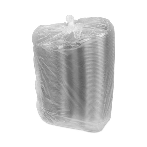 Image of Pactiv Evergreen EarthChoice Recycled PET Hinged Container, 32 oz, 7.31 x 5.88 x 3.25, Clear, Plastic, 280/Carton
