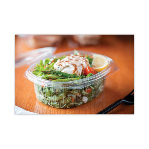 Image of Pactiv Evergreen EarthChoice Recycled PET Hinged Container, 48 oz, 8.88 x 7.25 x 2.94, Clear, Plastic, 190/Carton