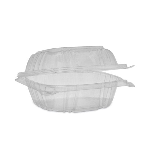 Image of Pactiv Evergreen SENSATION SmartLock Hinged Lid Container, 5.24 x 5.25 x 2.57, Clear, Plastic, 375/Carton