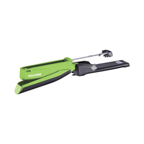 Image of Bostitch® InPower One-Finger 3-in-1 Desktop Stapler with Antimicrobial Protection, 20-Sheet Capacity, Green/Black