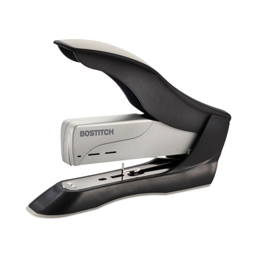 Image of Bostitch® Spring-Powered Premium Heavy-Duty Stapler, 100-Sheet Capacity, Black/silver