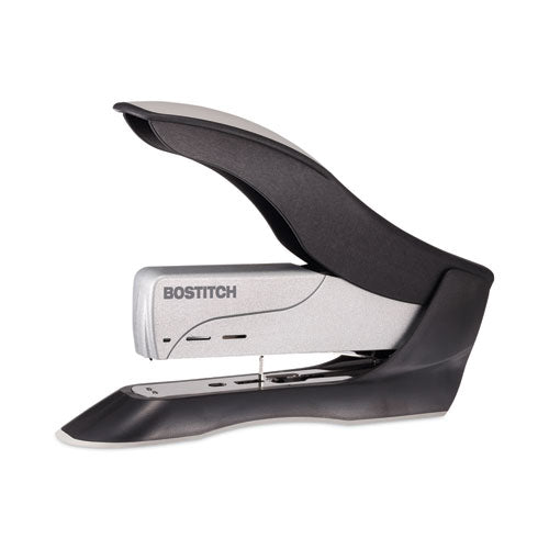 Image of Bostitch® Spring-Powered Premium Heavy-Duty Stapler, 100-Sheet Capacity, Black/silver