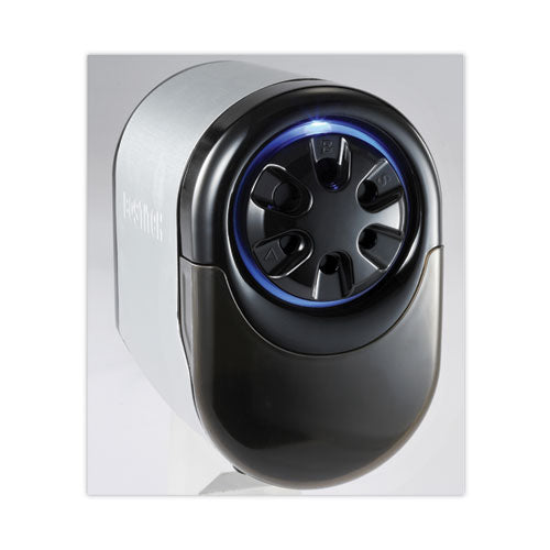 Image of Bostitch® Quietsharp Glow Classroom Electric Pencil Sharpener, Ac-Powered, 6.13 X 10.69 X 9, Silver/black