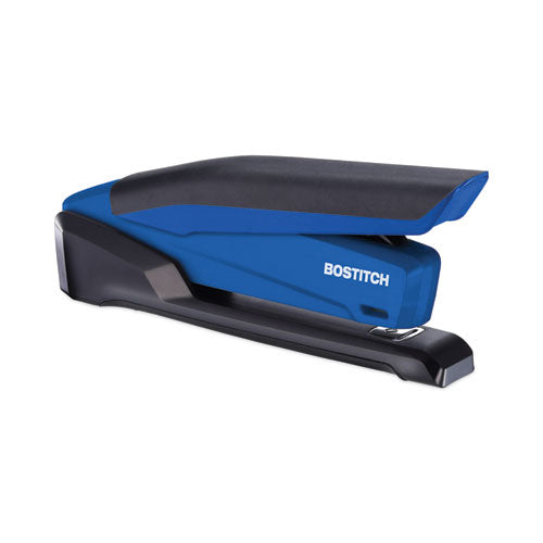 Image of Bostitch® InPower One-Finger 3-in-1 Desktop Stapler with Antimicrobial Protection, 20-Sheet Capacity, Blue/Black