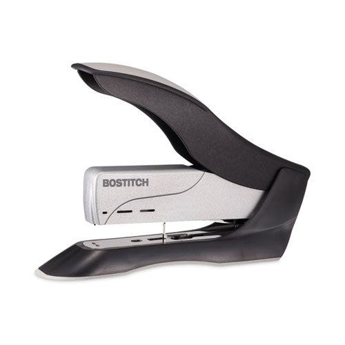 Image of Bostitch® Spring-Powered Premium Heavy-Duty Stapler, 100-Sheet Capacity, Black/silver