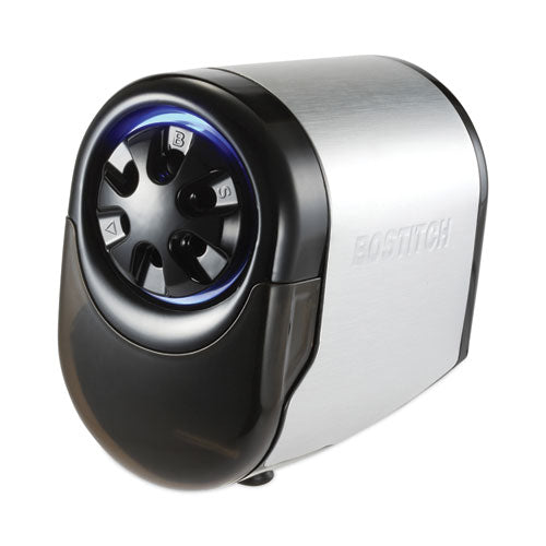 Image of Bostitch® Quietsharp Glow Classroom Electric Pencil Sharpener, Ac-Powered, 6.13 X 10.69 X 9, Silver/black