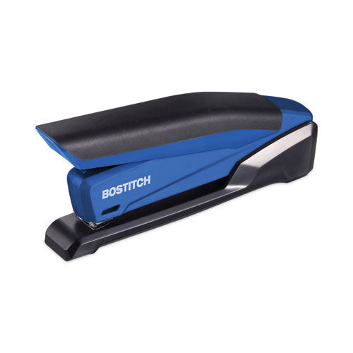 Image of Bostitch® InPower One-Finger 3-in-1 Desktop Stapler with Antimicrobial Protection, 20-Sheet Capacity, Blue/Black