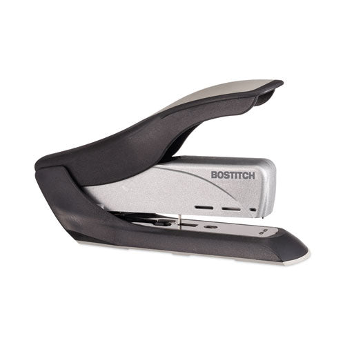 Image of Bostitch® Spring-Powered Premium Heavy-Duty Stapler, 65-Sheet Capacity, Black/silver
