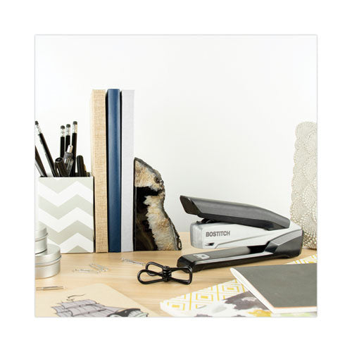 Image of Bostitch® InPower One-Finger Eco-Friendly Desktop Stapler, 25-Sheet Capacity, Black/Gray