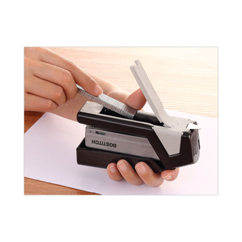 Image of Bostitch® InJoy One-Finger 3-in-1 Eco-Friendly Compact Stapler, 20-Sheet Capacity, Black