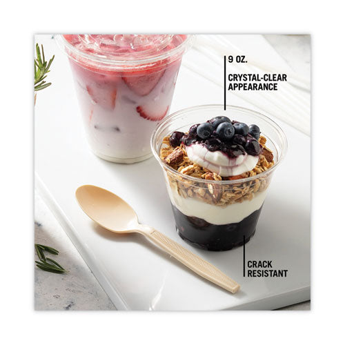 Image of Pactiv Evergreen Earthchoice Recycled Clear Plastic Cold Cups, 9 Oz, Clear, 975/carton
