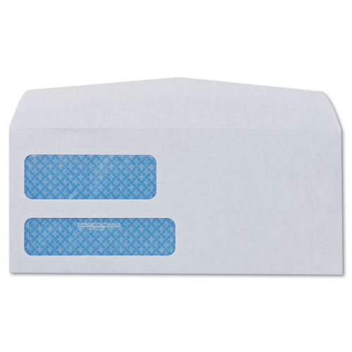 Image of Quality Park Double Window Security-Tinted Check Envelope, #8 5/8, Commercial Flap, Gummed Closure, 3.63 X 8.63, White, 500/box