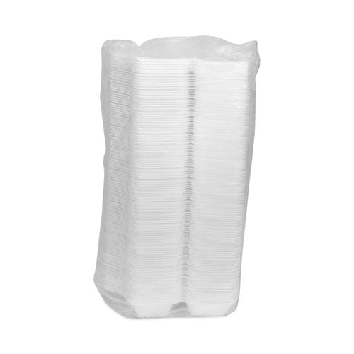 Image of Pactiv Evergreen SmartLock Foam Hinged Lid Container, Medium, 8.75 x 4.5 x 3.13, White, 440/Carton