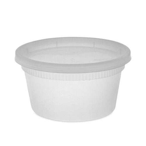 Image of Pactiv Evergreen Newspring DELItainer Microwavable Container, 12 oz, 4.55 x 2.45 x 2.45, Clear, Plastic, 240/Carton