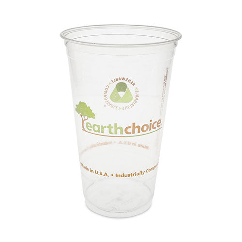 Image of Pactiv Evergreen EarthChoice Compostable Cold Cup, 24 oz, Plastic, Clear/Printed, 580/Carton