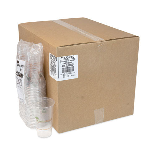Image of Pactiv Evergreen EarthChoice Compostable Cold Cup, 24 oz, Plastic, Clear/Printed, 580/Carton