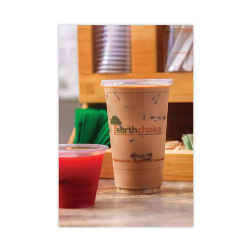 Image of Pactiv Evergreen EarthChoice Compostable Cold Cup, 24 oz, Plastic, Clear/Printed, 580/Carton