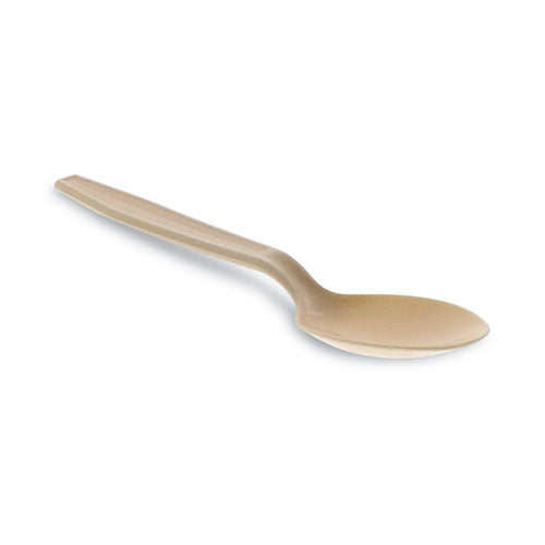 Image of Pactiv Evergreen EarthChoice PSM Cutlery, Heavyweight Spoon, Plastic, Tan, 1,000/Carton