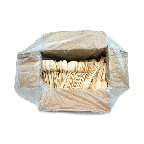 Image of Pactiv Evergreen EarthChoice PSM Cutlery, Heavyweight Spoon, Plastic, Tan, 1,000/Carton