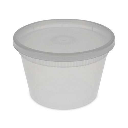 Image of Pactiv Evergreen Newspring DELItainer Microwavable Container, 16 oz, 2 x 2 x 2, Clear, Plastic, 240/Carton