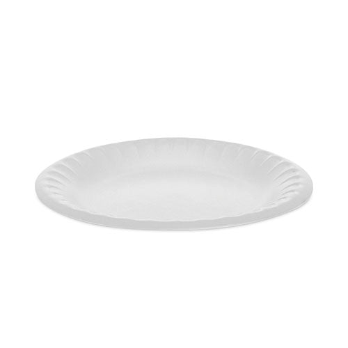 Image of Pactiv Evergreen Placesetter Satin Non-Laminated Foam Dinnerware, Plate, 6" dia, White, 1,000/Carton