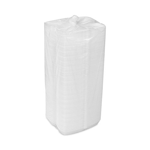 Image of Pactiv Evergreen Foam Hinged Lid Container, Single Tab Lock Hot Dog, 7.25 x 3 x 2, White, 504/Carton