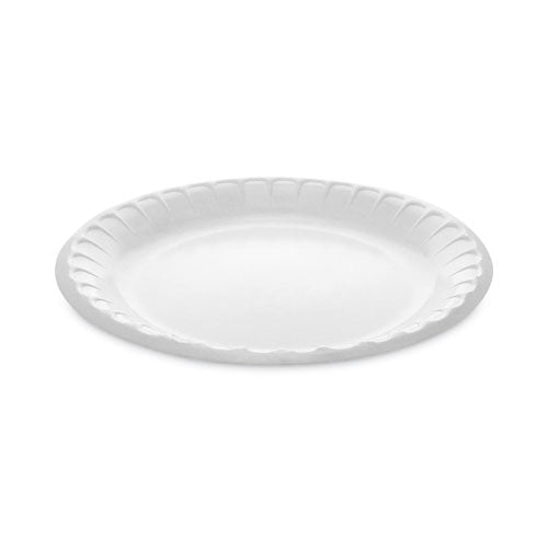 Image of Pactiv Evergreen Placesetter Deluxe Laminated Foam Dinnerware, Plate, 8.88" dia, White, 500/Carton