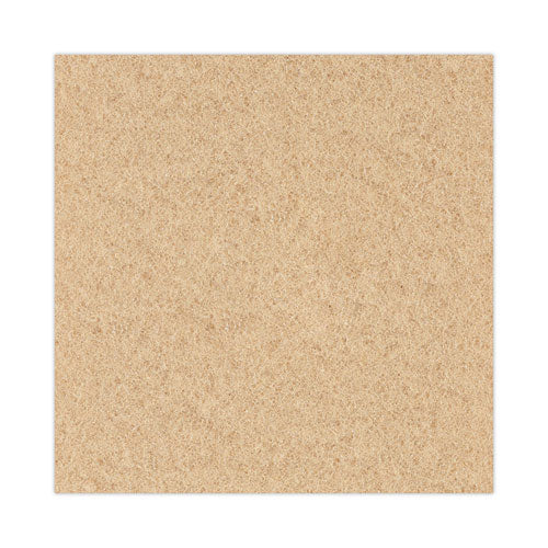 Image of Boardwalk® Burnishing Floor Pads, 20" Diameter, Tan, 5/carton