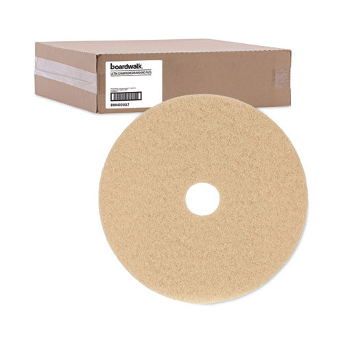 Image of Boardwalk® Burnishing Floor Pads, 20" Diameter, Tan, 5/carton
