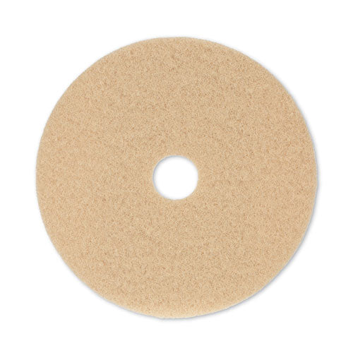 Image of Boardwalk® Burnishing Floor Pads, 20" Diameter, Tan, 5/carton