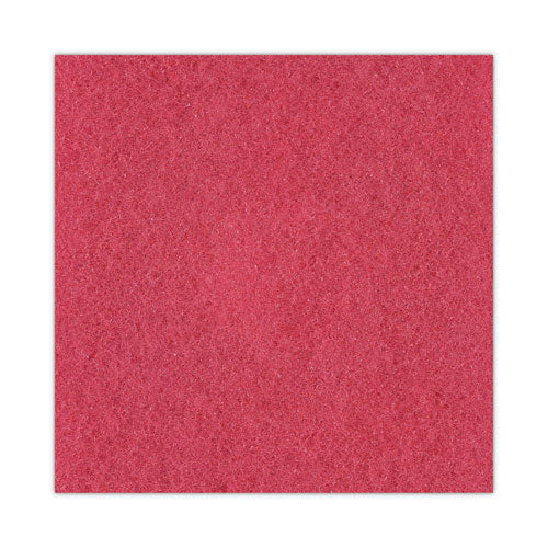 Image of Boardwalk® Buffing Floor Pads, 20" Diameter, Red, 5/carton