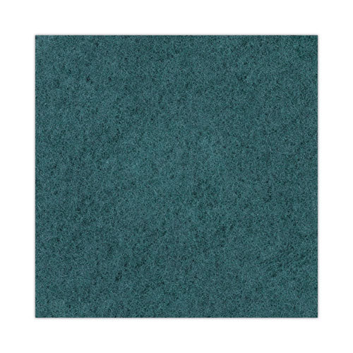 Image of Boardwalk® Heavy-Duty Scrubbing Floor Pads, 20" Diameter, Green, 5/carton