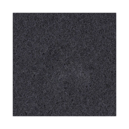 Image of Boardwalk® Stripping Floor Pads, 20" Diameter, Black, 5/carton
