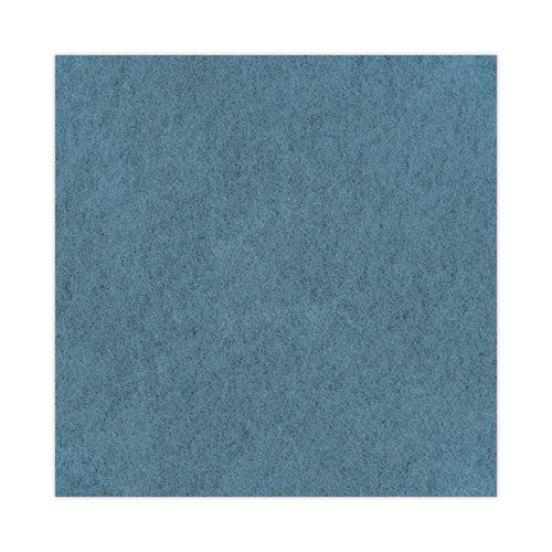 Image of Boardwalk® Burnishing Floor Pads, 20" Diameter, Aqua, 5/carton