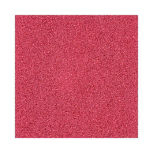 Image of Boardwalk® Buffing Floor Pads, 19" Diameter, Red, 5/carton