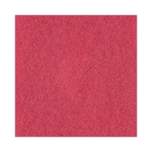 Image of Boardwalk® Buffing Floor Pads, 18" Diameter, Red, 5/carton