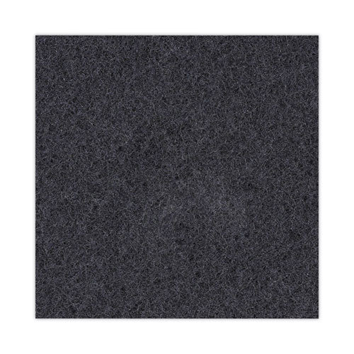 Image of Boardwalk® Stripping Floor Pads, 18" Diameter, Black, 5/carton