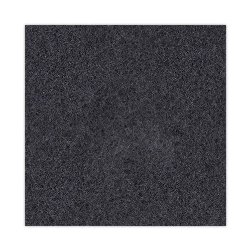 Image of Boardwalk® Stripping Floor Pads, 17" Diameter, Black, 5/carton